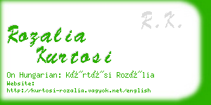 rozalia kurtosi business card